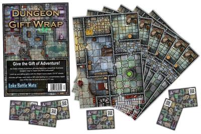 Dungeon gift wrap (pack of 6 sheets with tags)