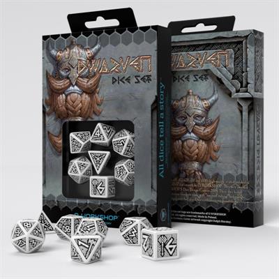 Dwarven Dice Set White/black